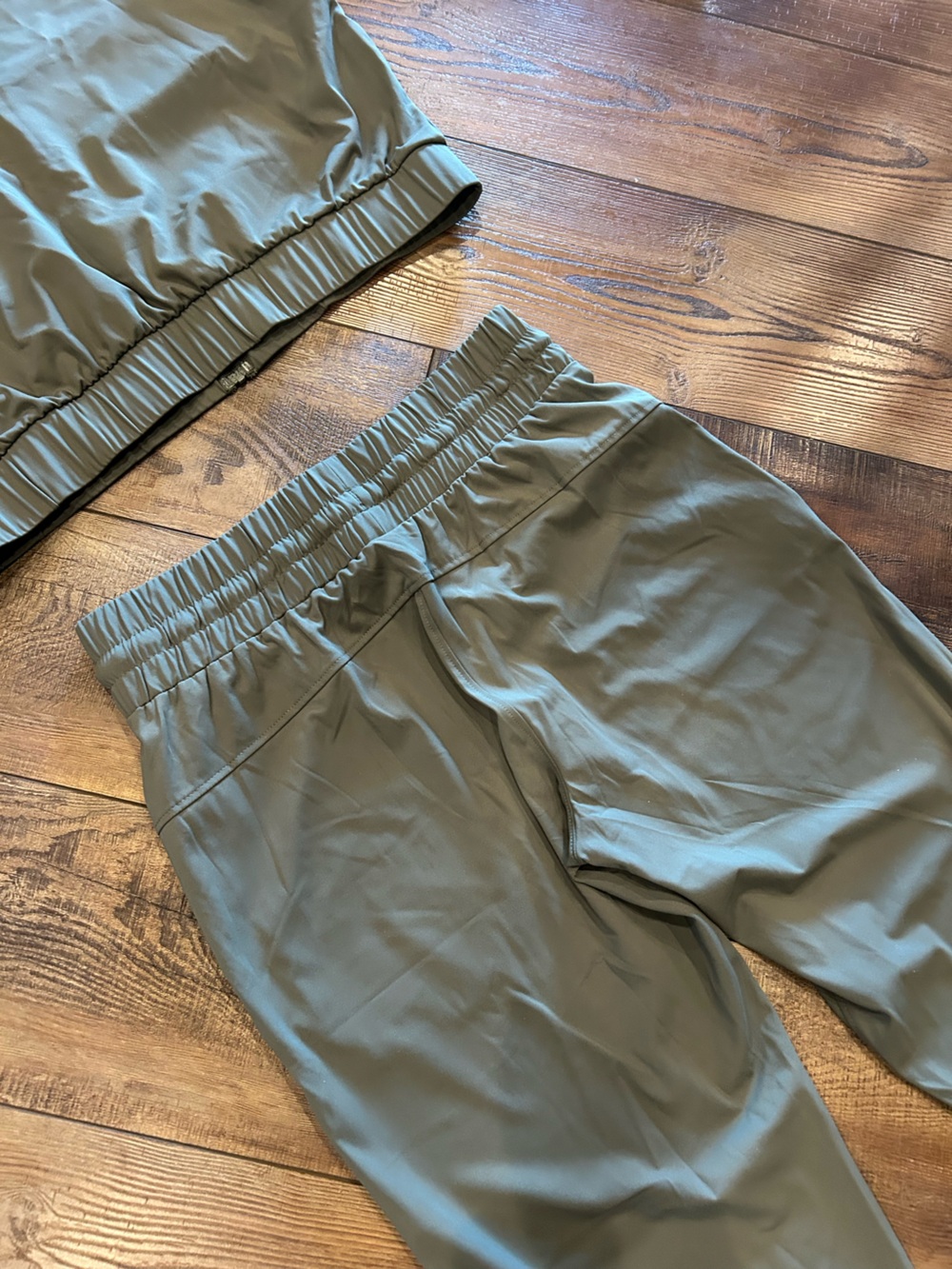Women's Olive Green Track Jacket & Jogger Set - Picture 11 of 12